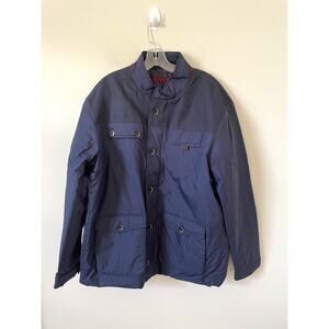 UNTUCKit Field Winter Faux Suede Lightweight Jacket Navy Blue Size XL NEW